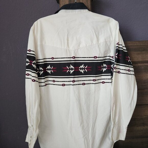 Cumberland Outfitters‎ Men's L Western Shirt Pearl Snap Aztec Long Sleeve Shirt - Picture 2 of 15